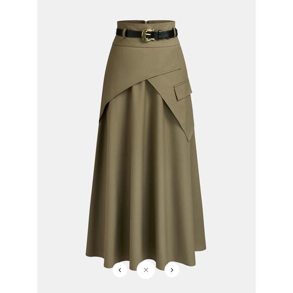 Commense Dresses & Skirts - NWT Commense Belted Asymmetric Maxi Skirt Sz S